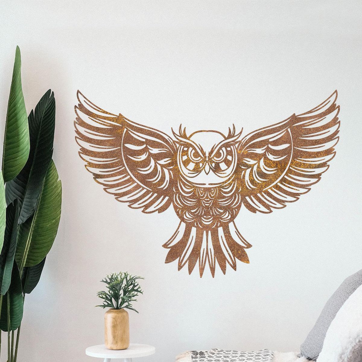 "Great Horned Owl" Wall Art in Situ in the Home