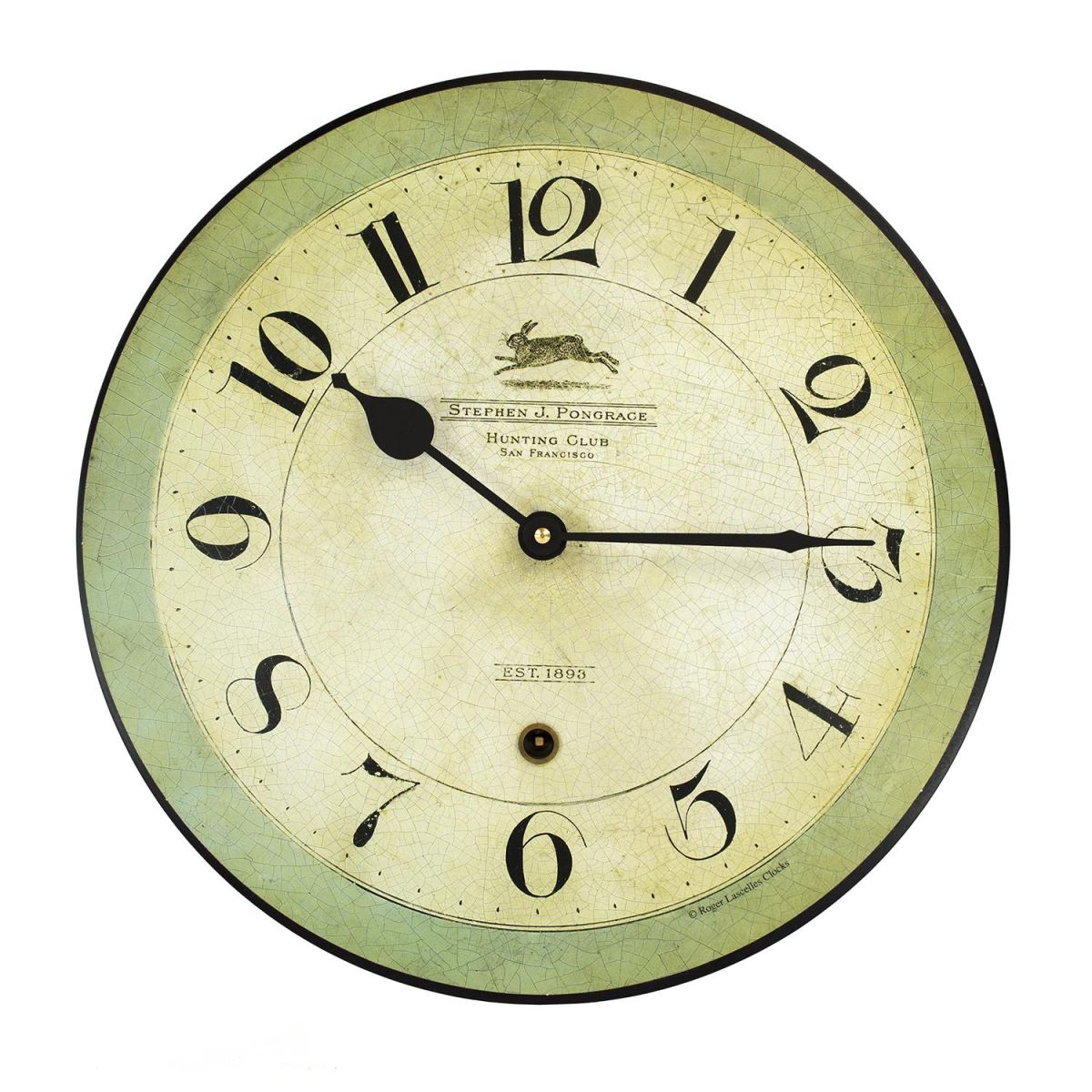 Hunting Club Wall Clock in Green