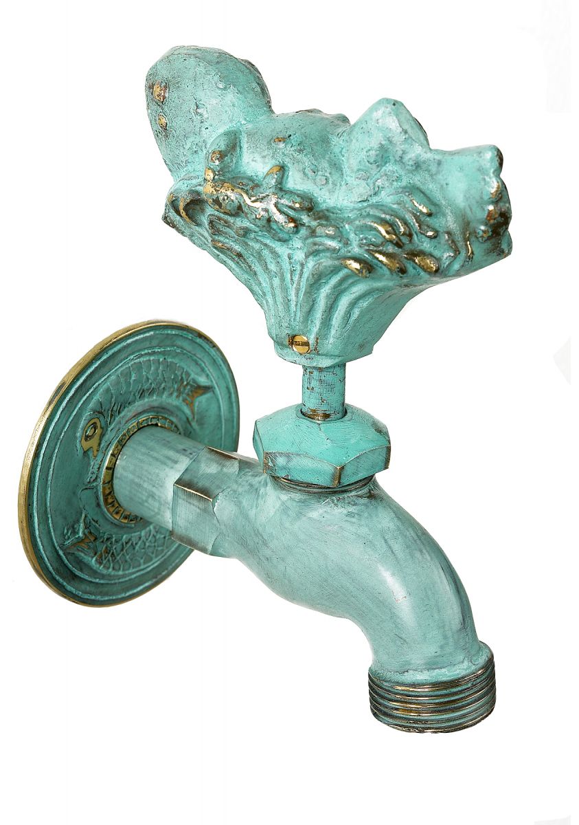 Verdigris Toad In The Hole Garden Tap