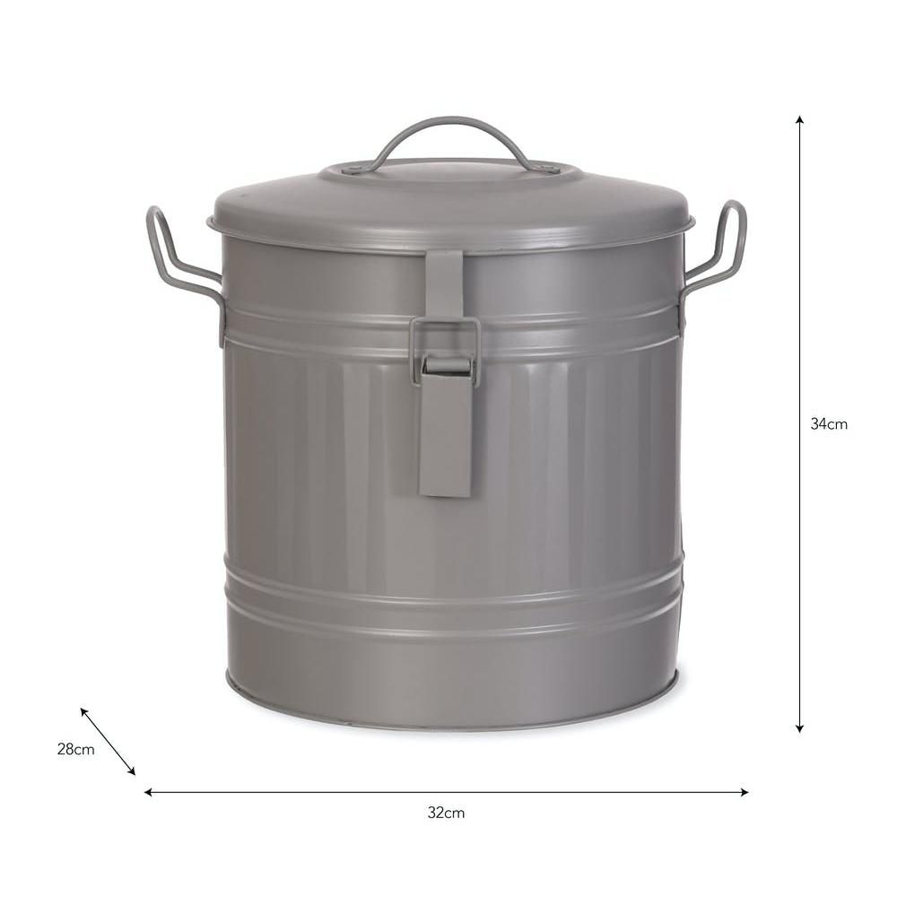 Grey Steel Storage Compost Bin Dimensions