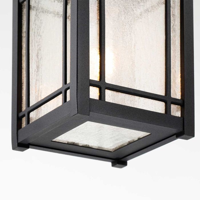 Grove Traditional Hanging Chain Lantern in Midnight Black Bottom Glass