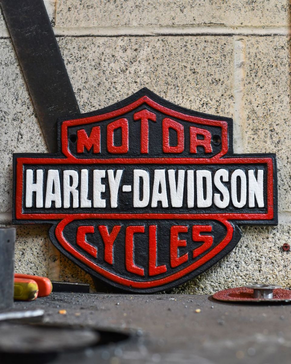 Harley Davidson Cycles Vintage Style Cast Iron Sign