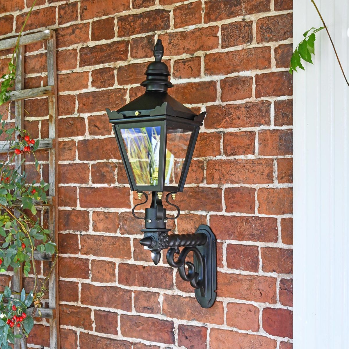 Harrogate Wall Lantern On Royale Bracket in Situ by the Front Door