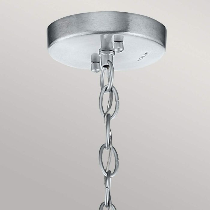 "Hartfield" Modern Hanging Pendant Light in Antique Grey Ceiling Mount and Chain
