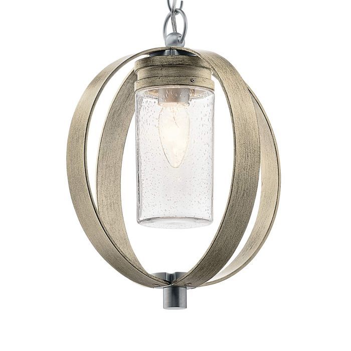 "Hartfield" Modern Hanging Pendant Light in Antique Grey Close Up