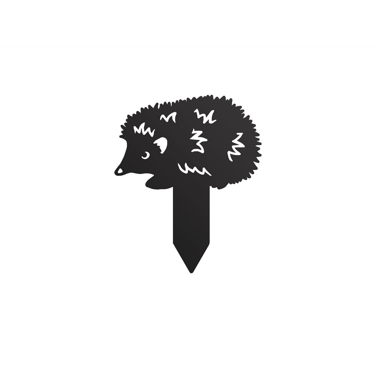 Hedgehog Iron Silhouette Facing Left in a Black Finish