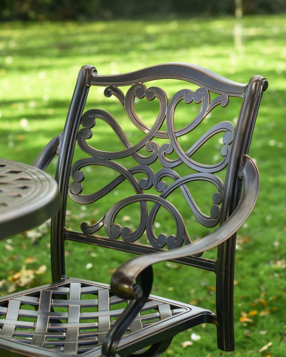 Close up of detailing on chair back