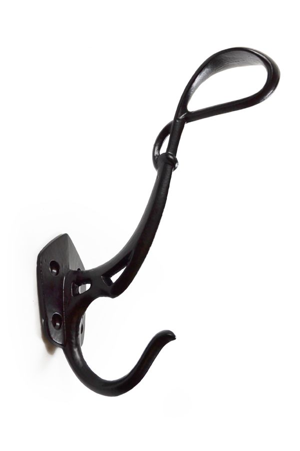 black iron coat hook