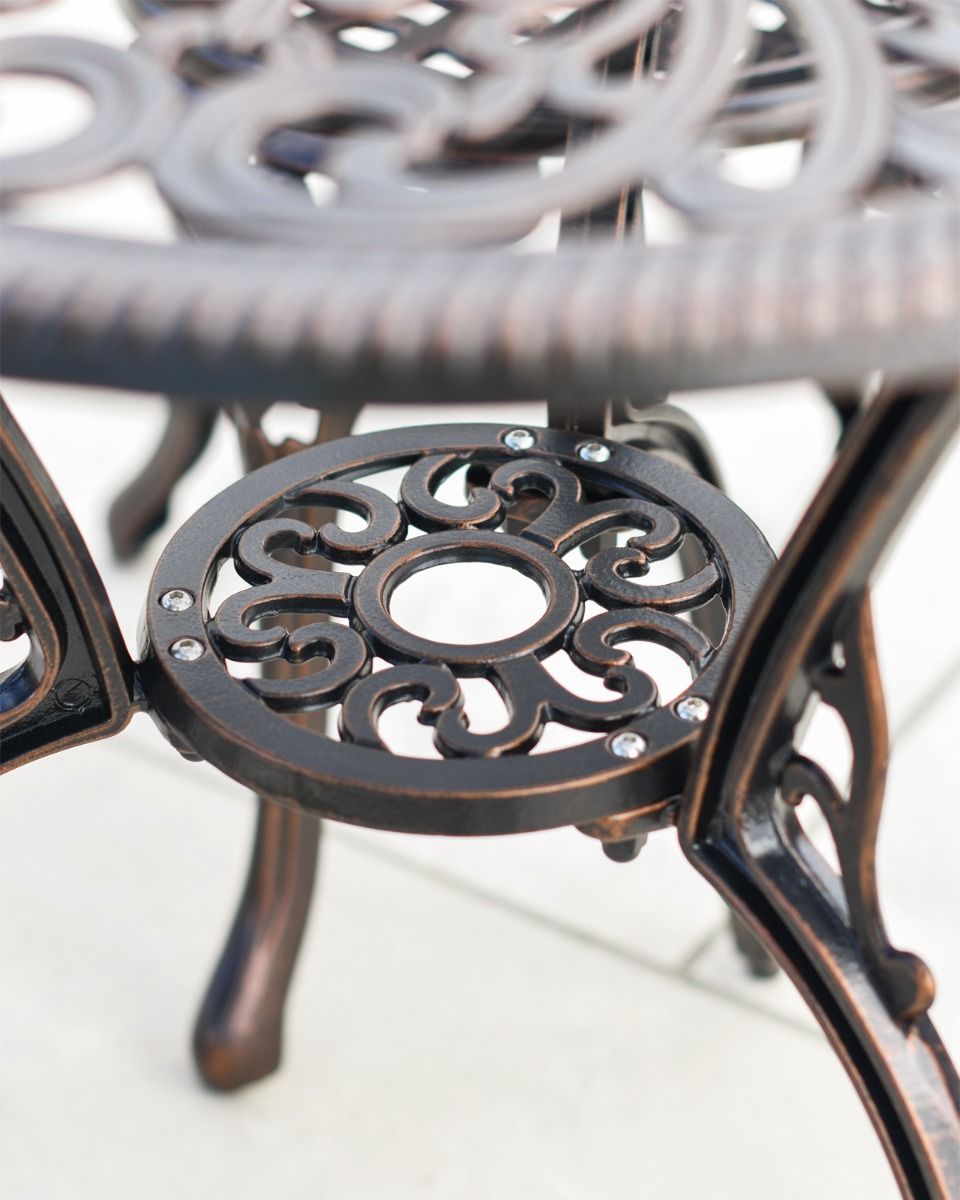 Parasol Hole In Copper Garden Table 