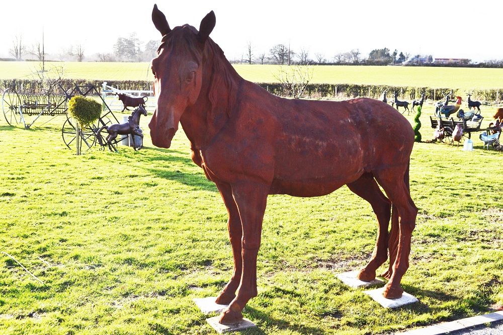 "Marenco Ranch" Lifesize Cast Iron Horse Sculpture