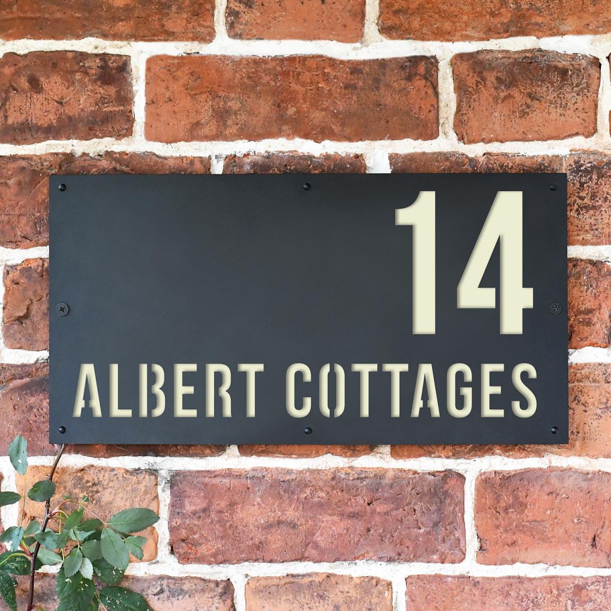 "Albert" House Sign Finished in Cream
