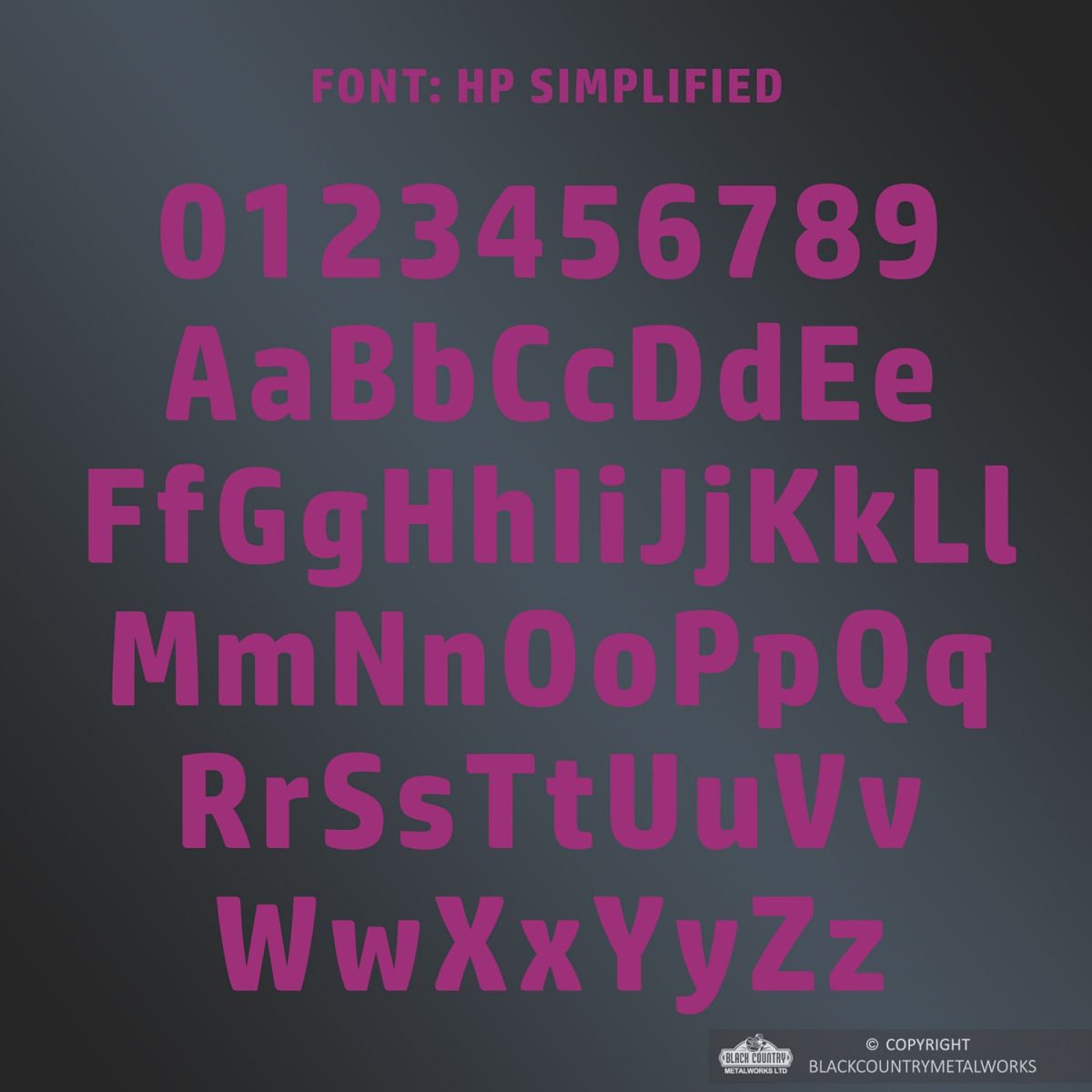 All Letters and Numbers in the Simplified Font