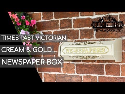 "Times Past Victorian" Cream Styled Newspaper Box 