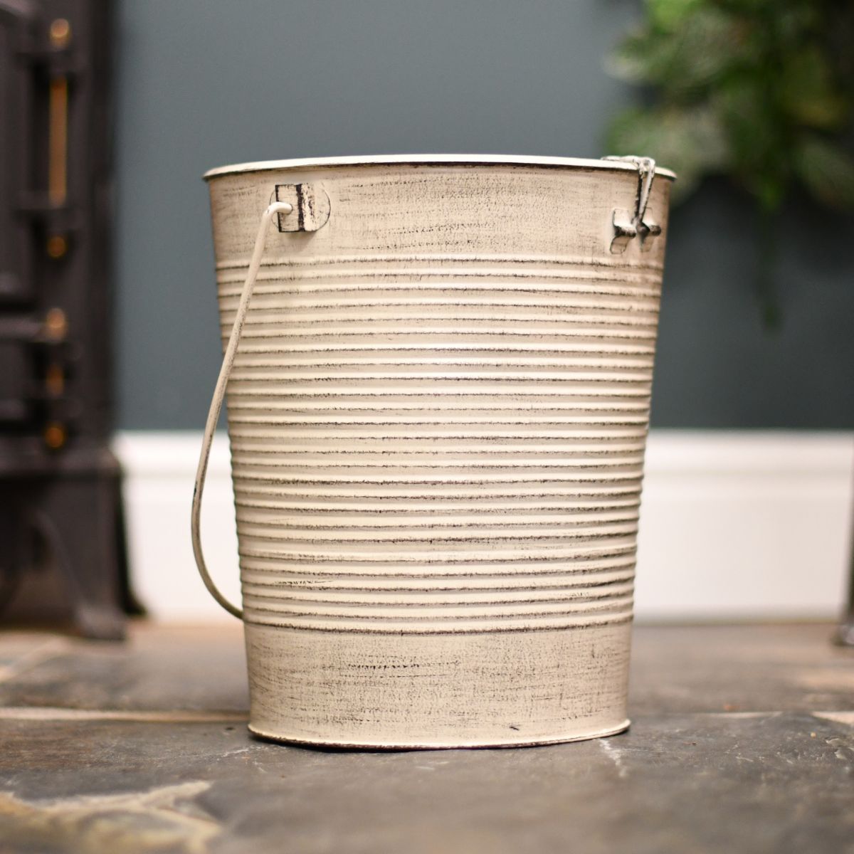 Simplistic Shabby Chic finish log holder
