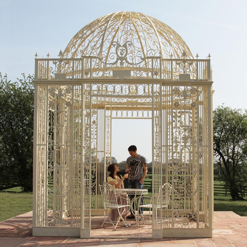 "The Royal Alexandria" Cream Wrought Iron Gazebo