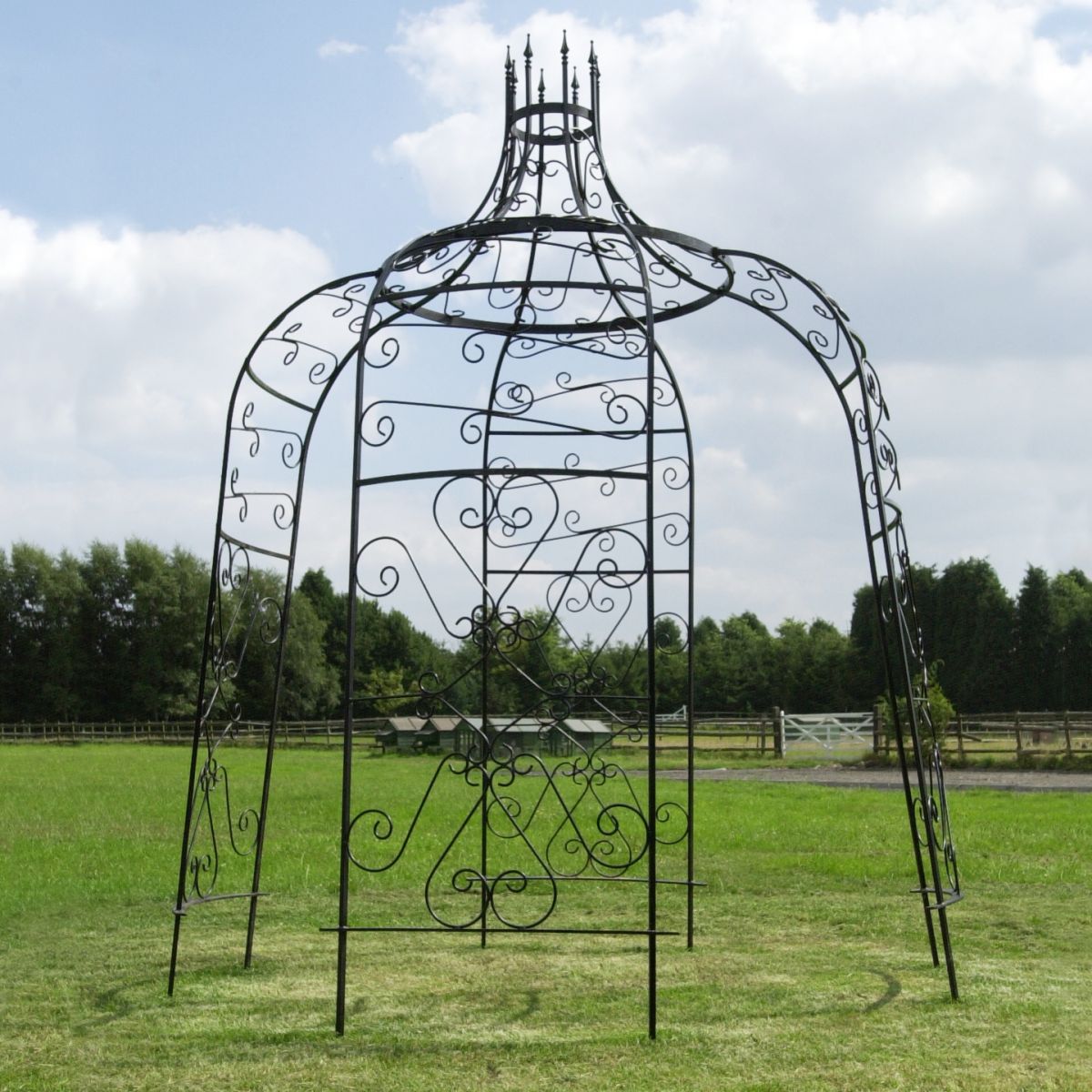 "Rapunzel" Tower Top Black Gazebo Finished in Black