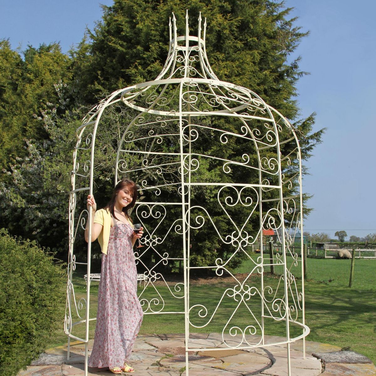 "Rapunzel" Tower Top Gazebo Finished in Cream