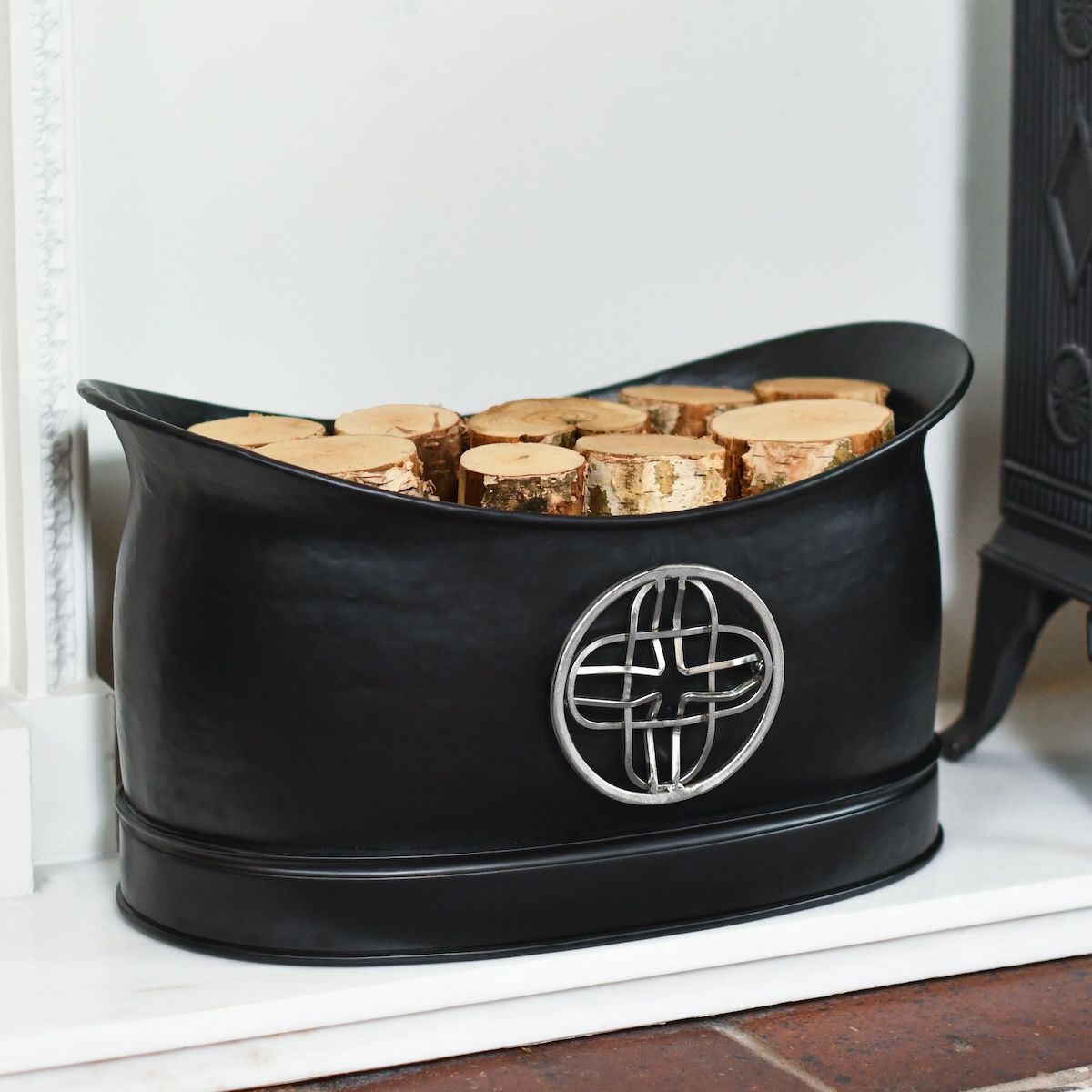 “Cynbel Kiln” Celtic Log & Coal Holder