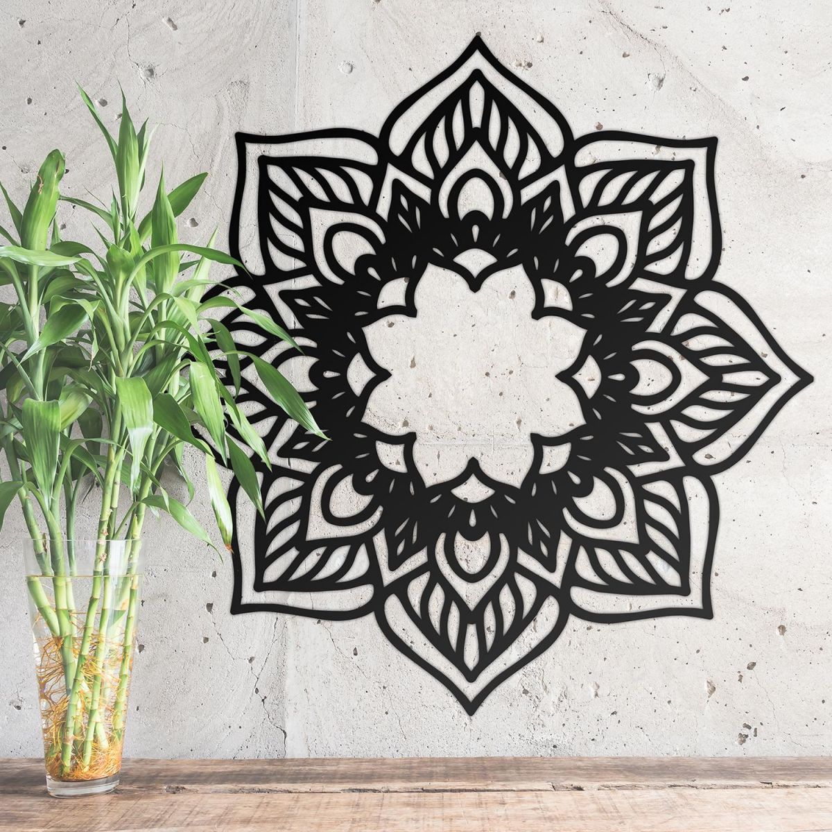 Mandela Wall Art in Situ Amongst Plants
