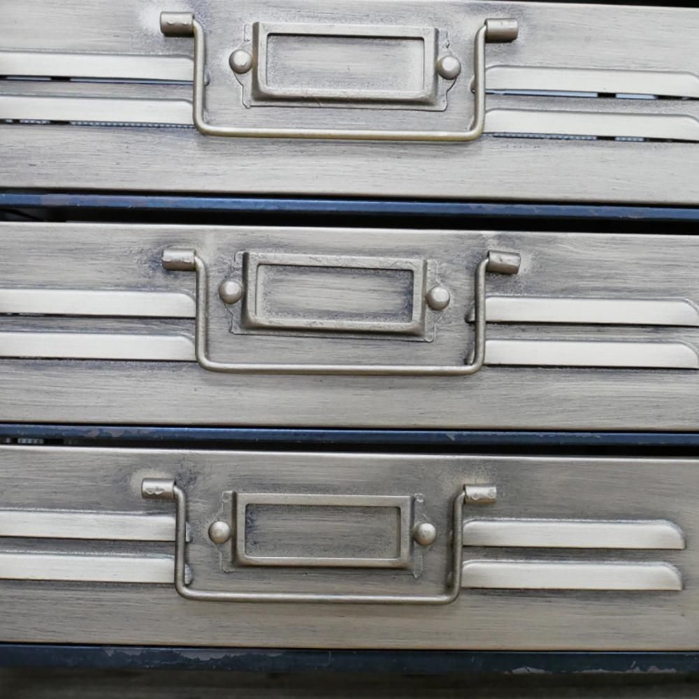 Close-Up of Drawers on Industrial Style Standard Storage Unit
