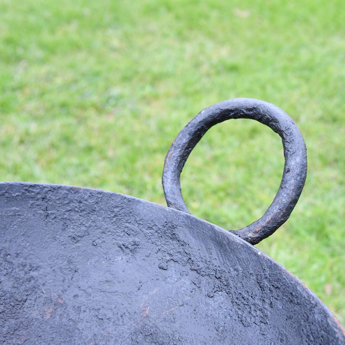 Close-up of the Handles on the Kadai Bowl