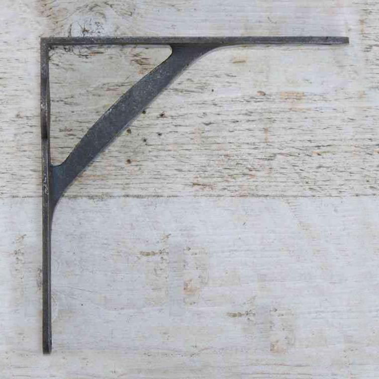 Shelf Gallows Bracket Finished in a Natural Iron Finish