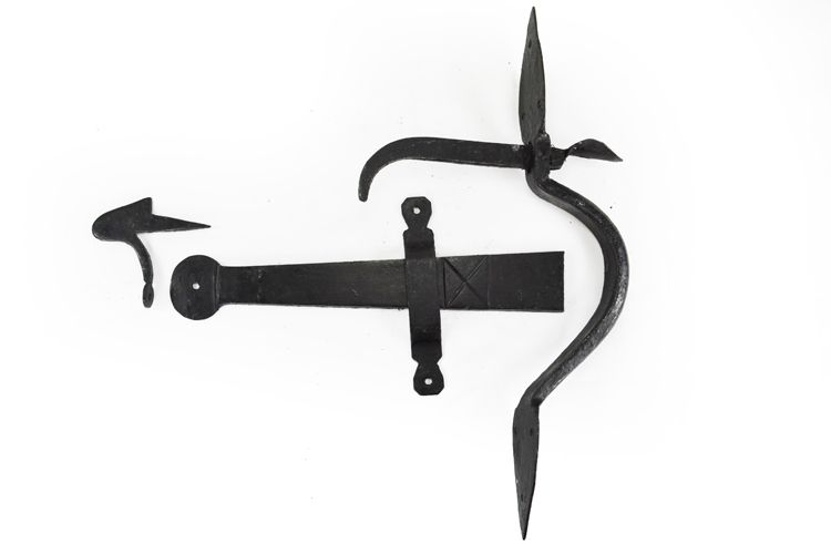 Iron thumb latch technical view