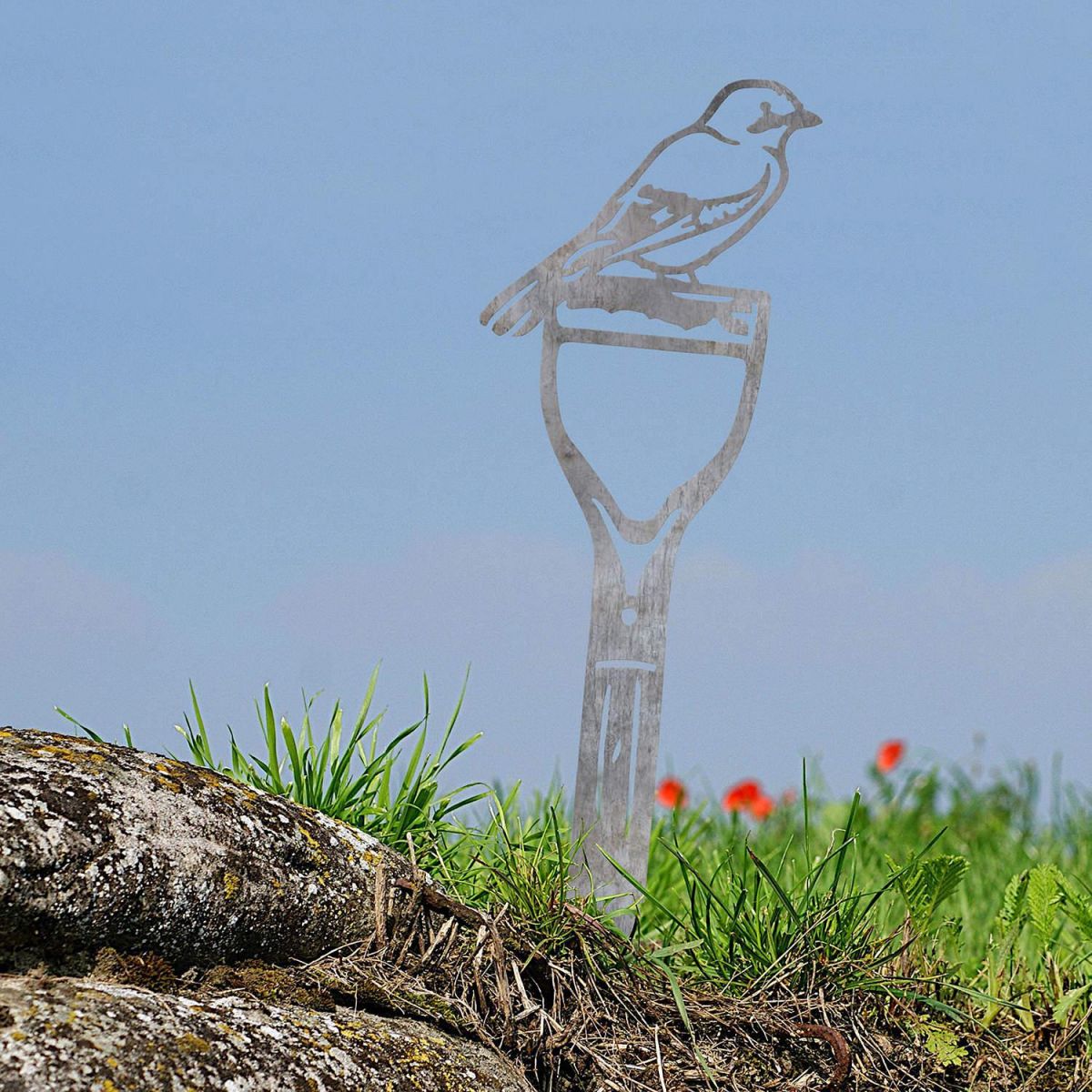 Unfinished Sheet Steel Silhouette with Jay Bird Design