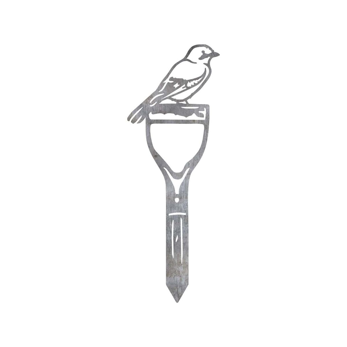 Close-Up of Jay Bird Sheet Steel Silhouette in Natural Steel Finish