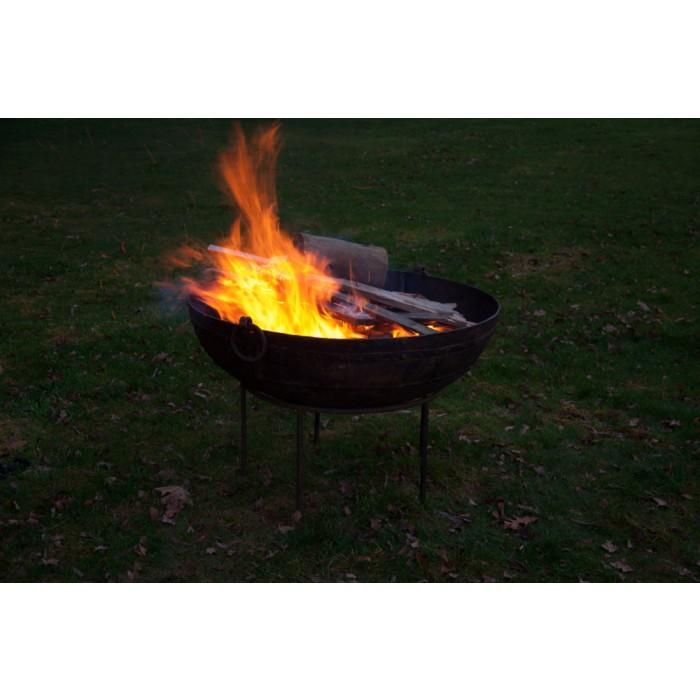 Traditional Kadai Bowl in Use in the Garden
