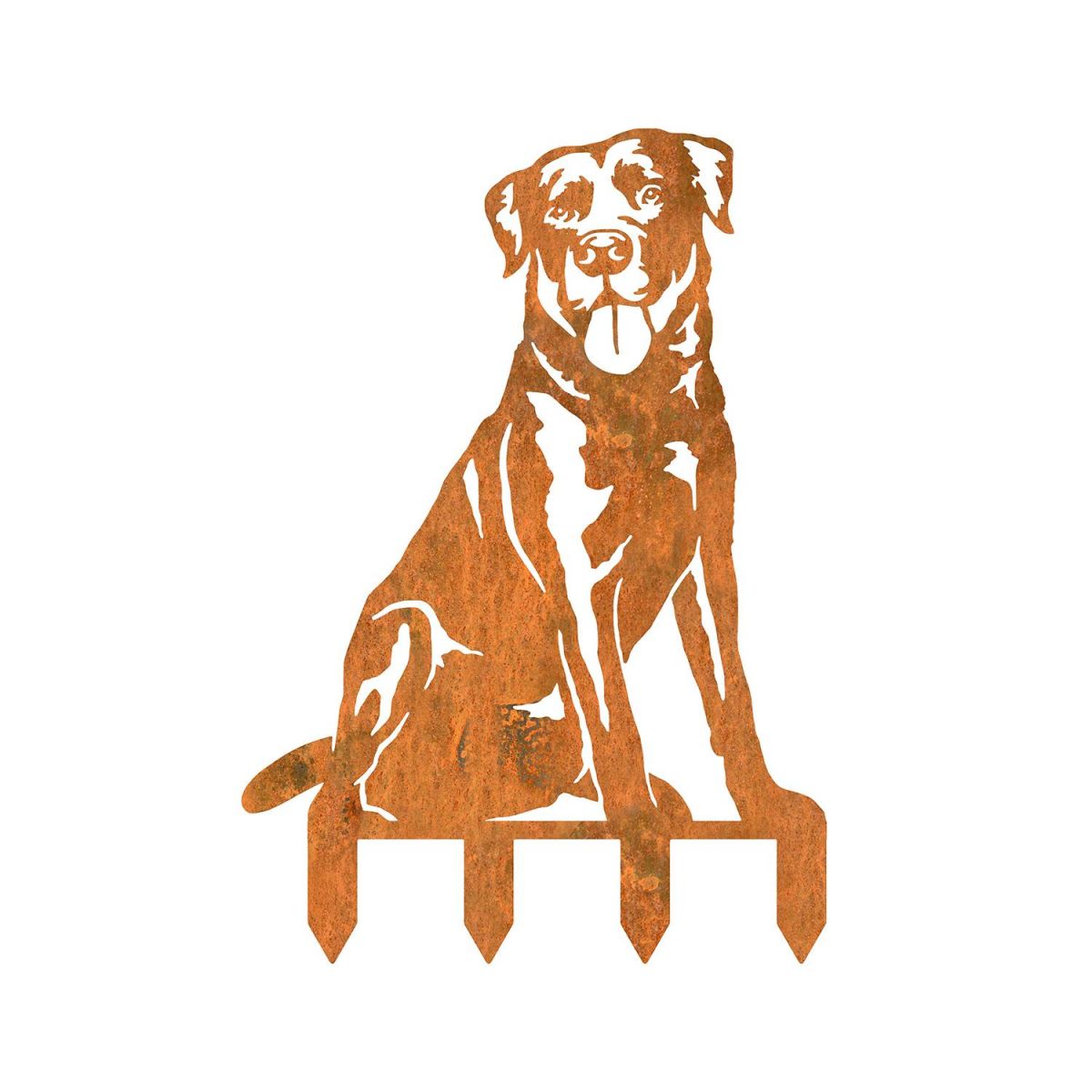 Labrador Silhouette in a Rustic Finish