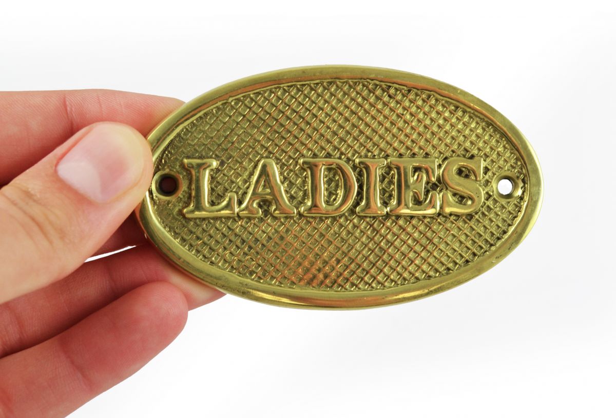 Ladies Cast Brass Sign