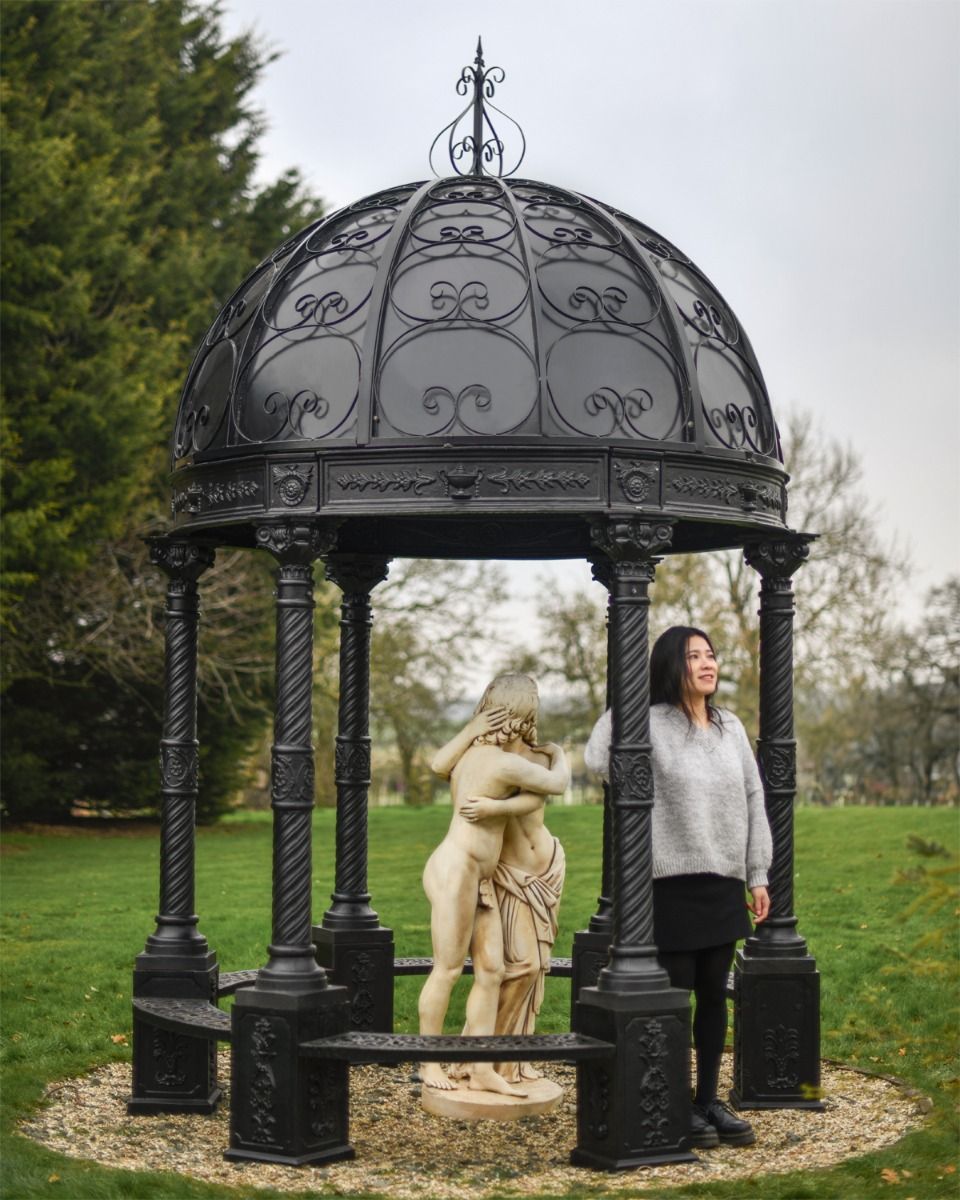 Black Wrought iron Gazebo In Situ 