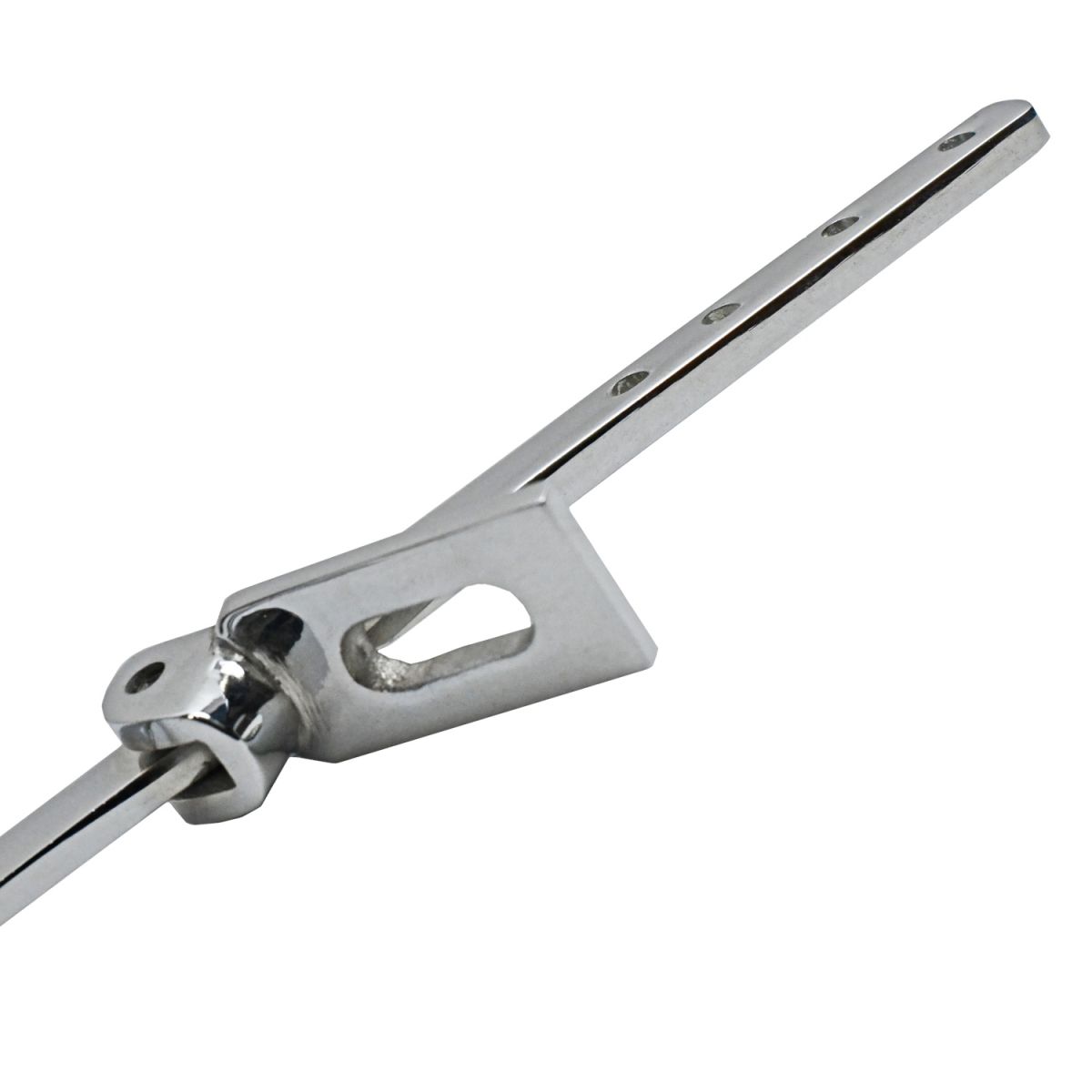 Close up of the Bright Chrome Fulcrum Arm