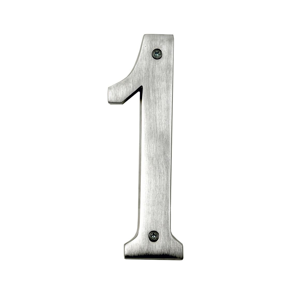 Large Satin Chrome House Number 1