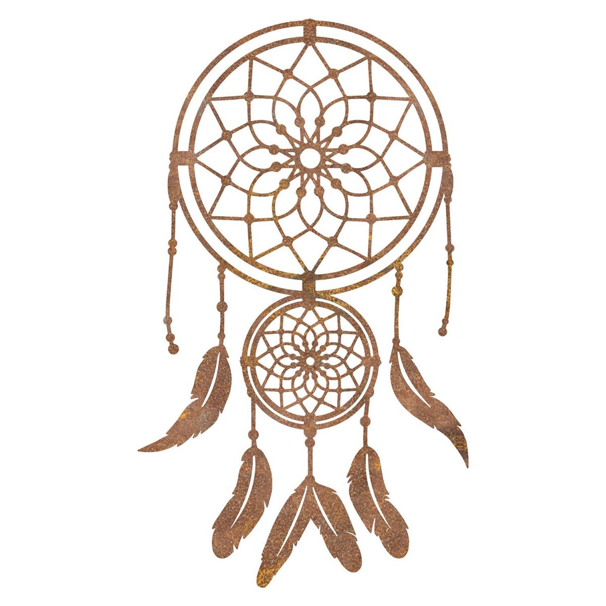 Dream Catcher Steel Wall Art in Rustic 