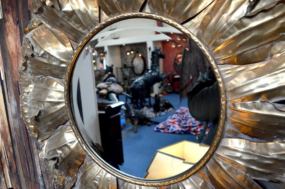 Large Flower Leaf Mirror