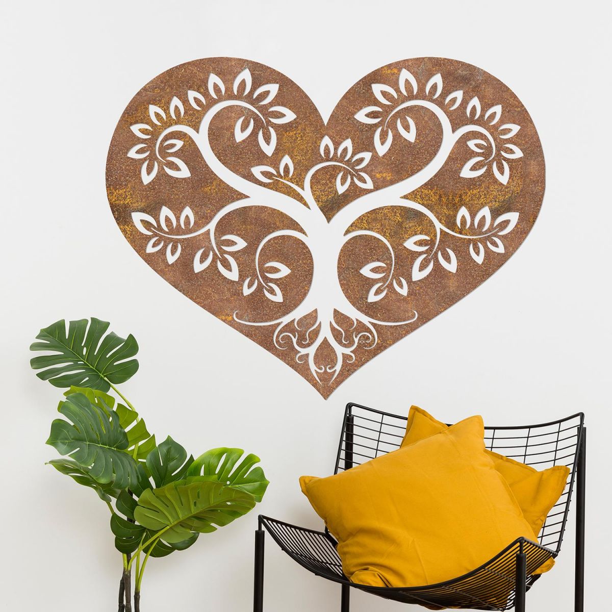 Rustic Tree Heart Wall Art in Situ