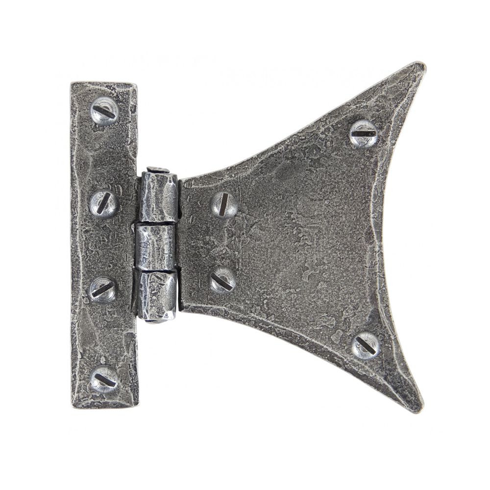 Large Pewter Half Butterfly Hinge Pair