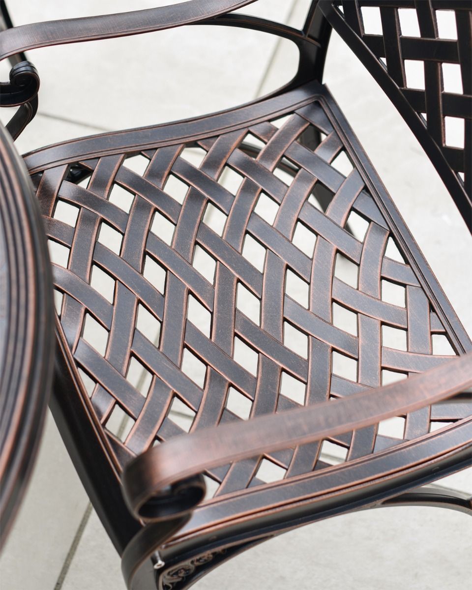 Lattice Design on Garden Chair