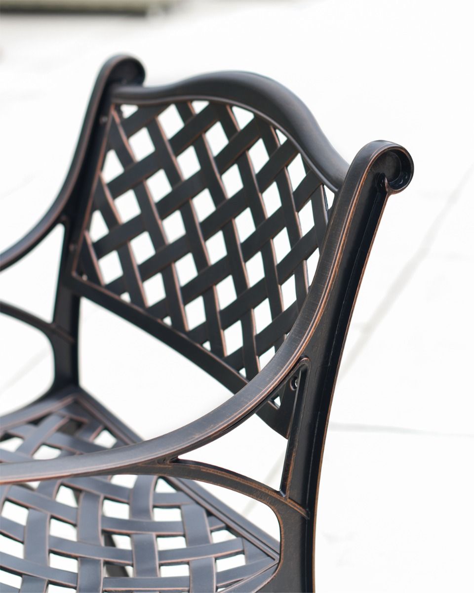 Lattice Pattern on Copper Chair