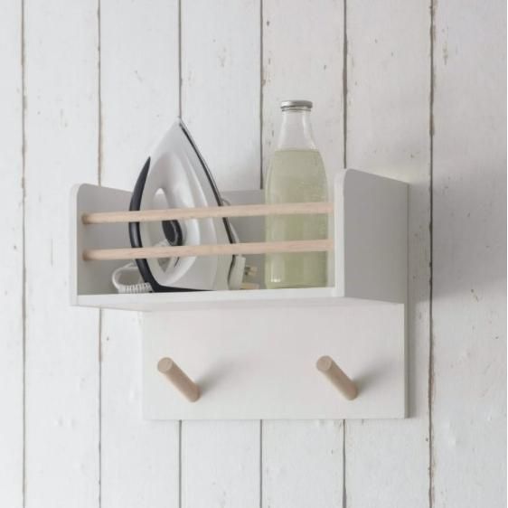 Pine & Beech Wood Multi-Purpose Ironing Shelf