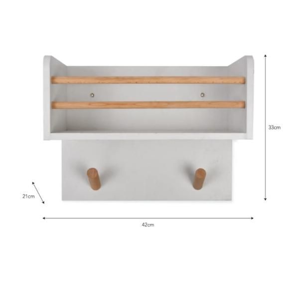 Pine & Beech Wood Multi-Purpose Ironing Shelf Measurements