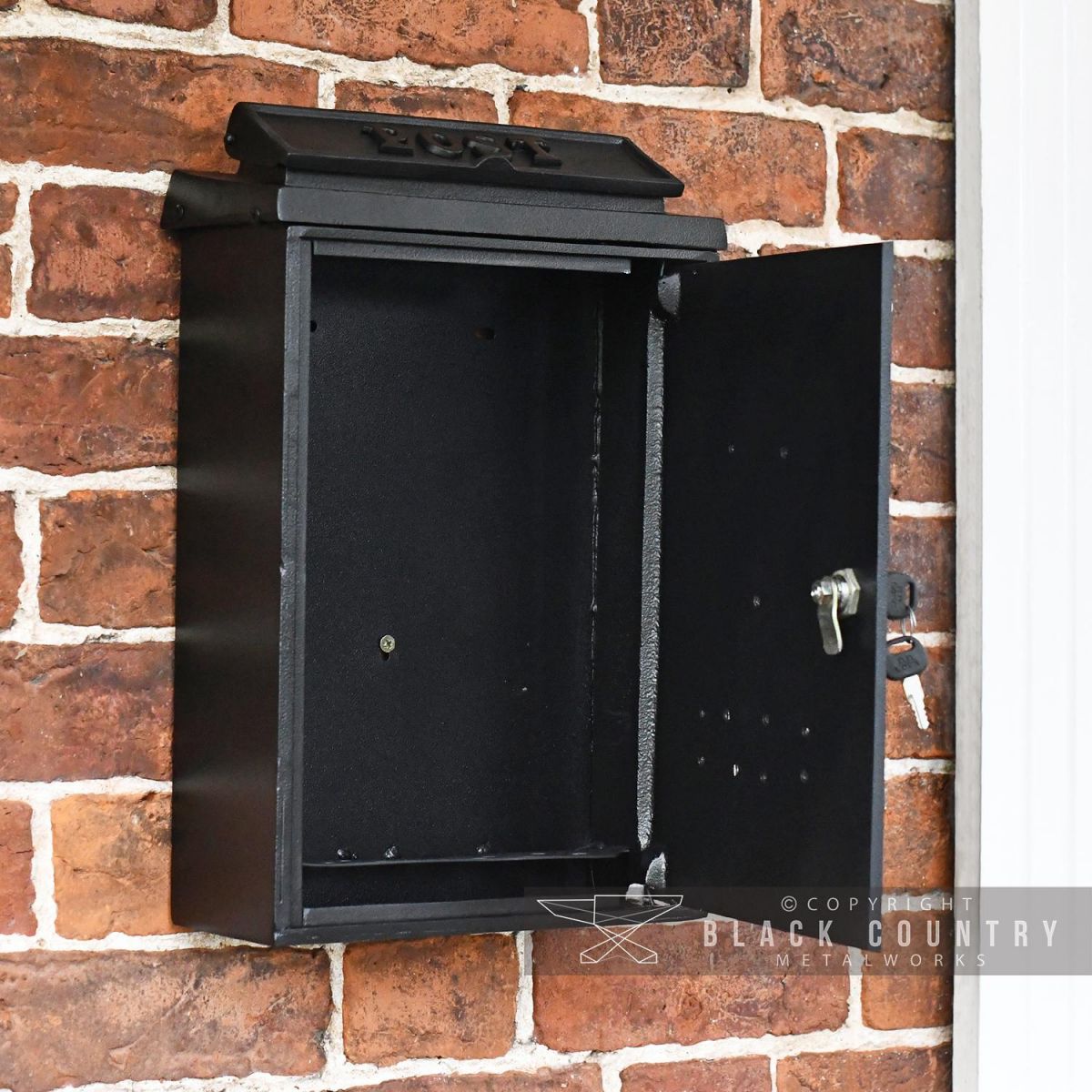 "Liver Bird" Wall Mounted Post Box with Front Opening Door 