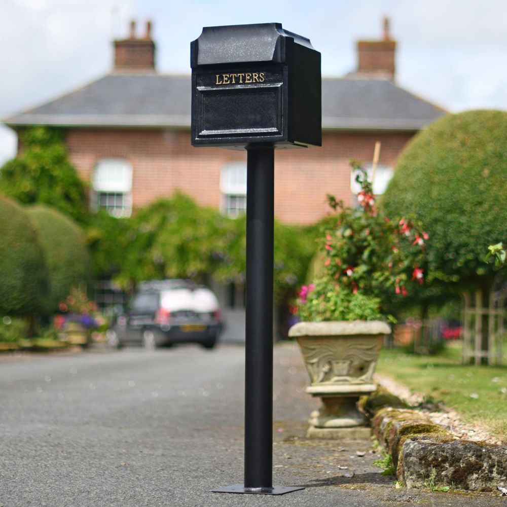 “Royal Farringdon” Black Post Box Complete With Stand