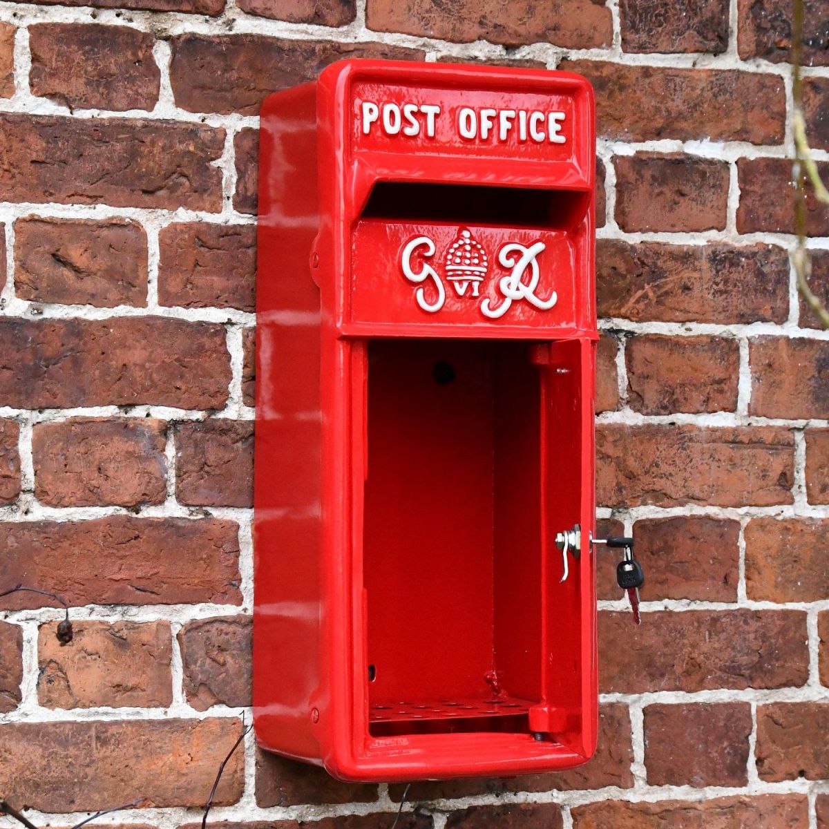 Redford Keep King George Post Box with Door Open 