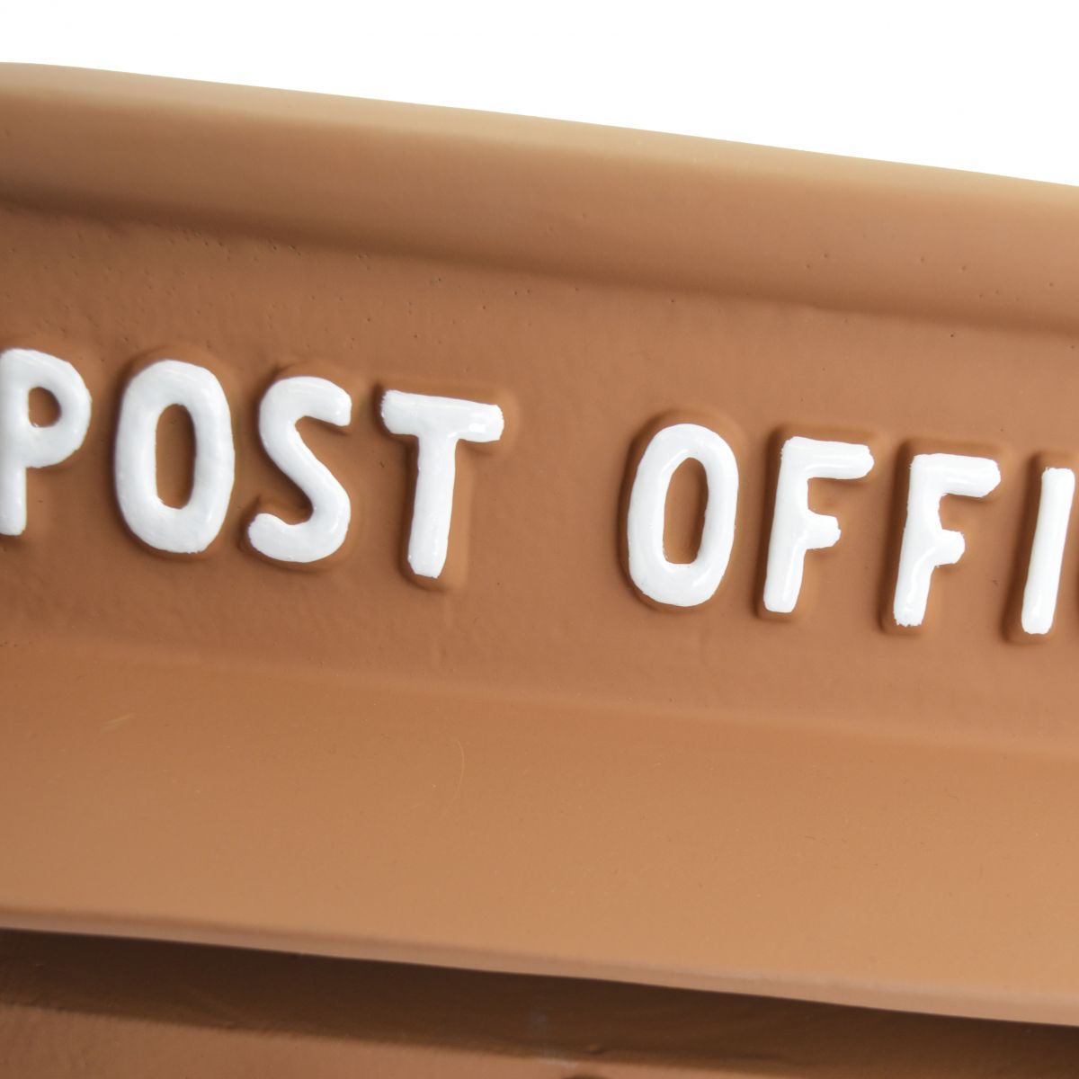 King George Rex Post Box Front - Rustic