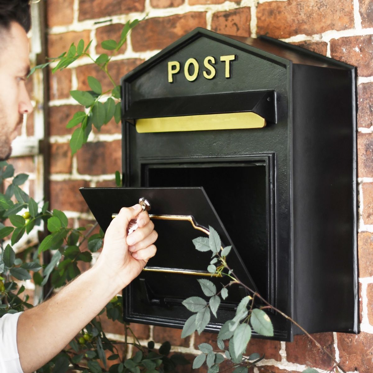 Open wall mounted post box