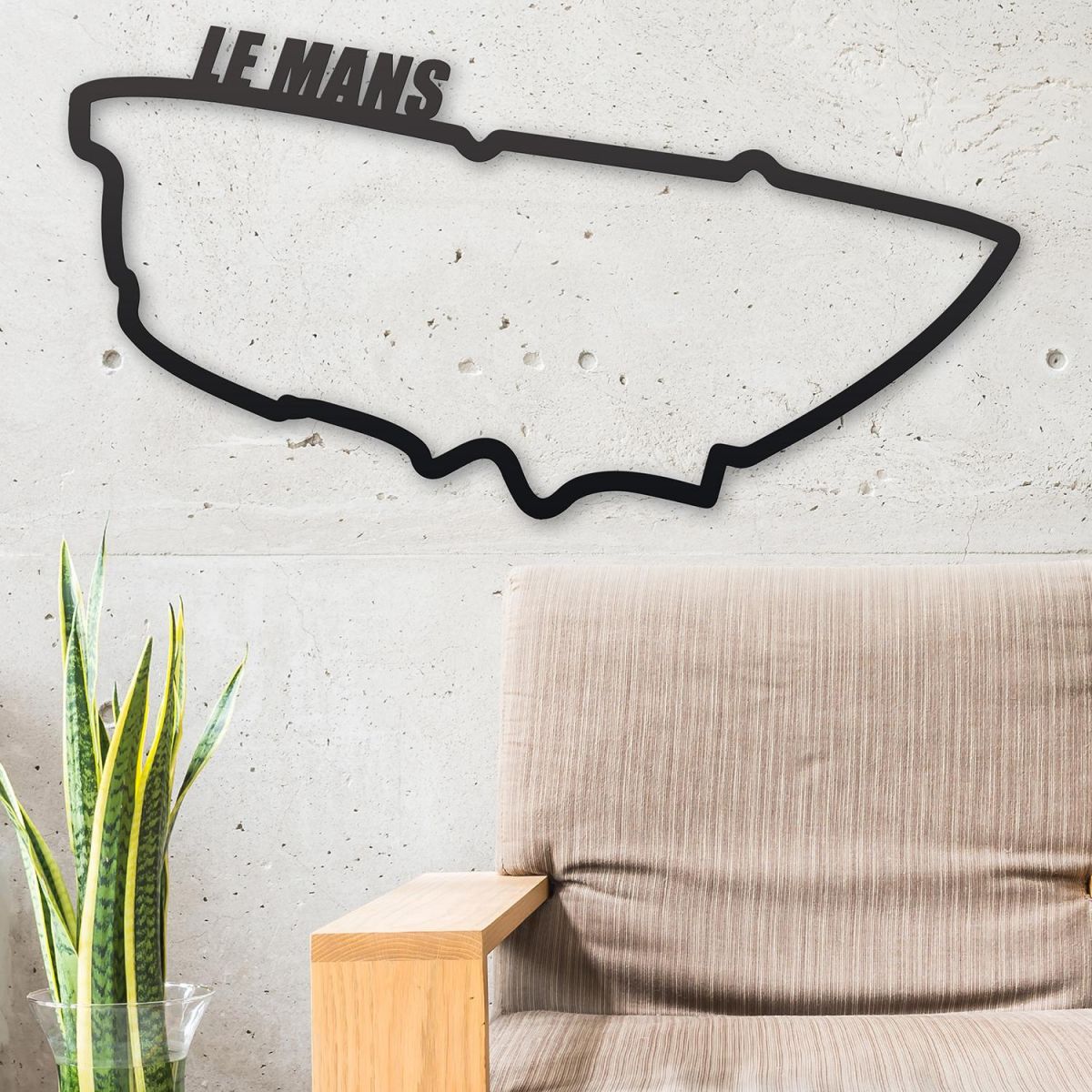 Le Mans Race Track Wall Art in Situ in the Home