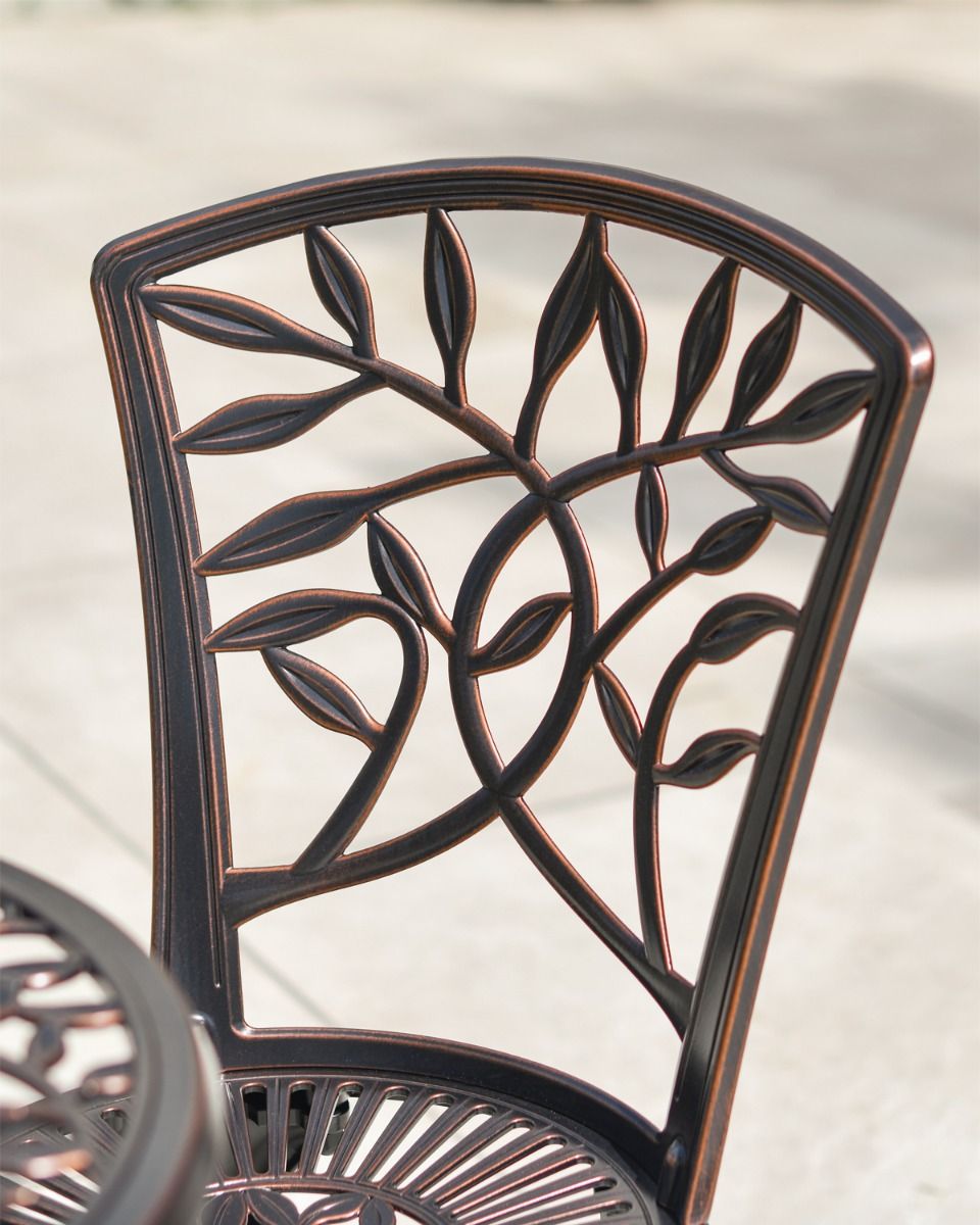 Leaf Design Copper Backrest 